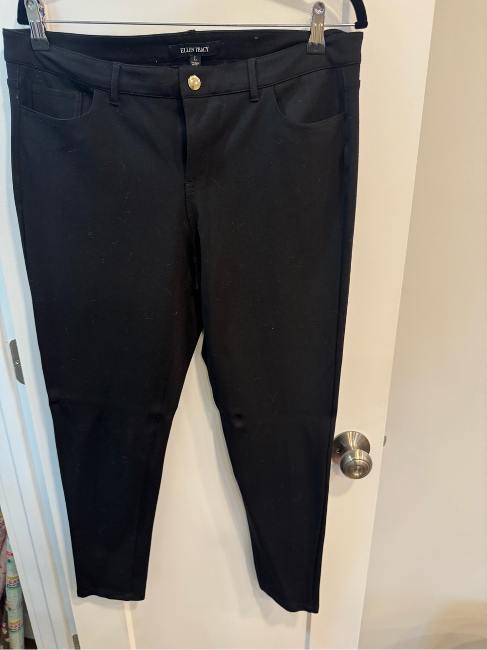 Ellen Tracy Black Stretch Pants size Large